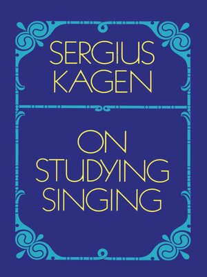 cover image of On Studying Singing
